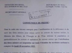 Mali : le gouvernement suspend l’attribution des titres miniers à partir du 28 novembre 2022