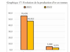 #Burkina_Faso : Forte baisse de la production d’or en 2022