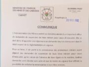 Mining titles: the Minister of Mines recommends renunciation instead of suspension