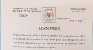 Titres miniers : le ministre des mines préconise la renonciation en lieu et place à la suspension