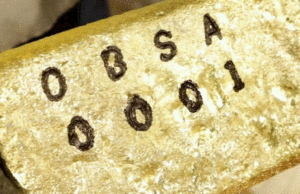 The first gold bar of the company #Orezone_Bomboré_SA, the bar of hope