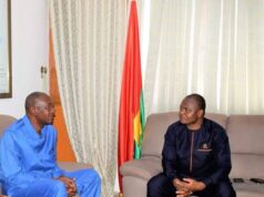 La société minière #SALMA_Mining SA présentée au Ministre de l’Energie, des Mines et des Carrières, Simon-Pierre Boussim.