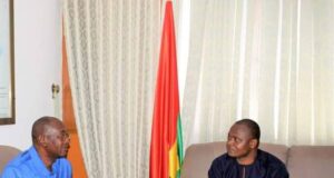 La société minière #SALMA_Mining SA présentée au Ministre de l’Energie, des Mines et des Carrières, Simon-Pierre Boussim.