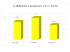Production d’or : une contreperformance enregistrée au mois de janvier 2023