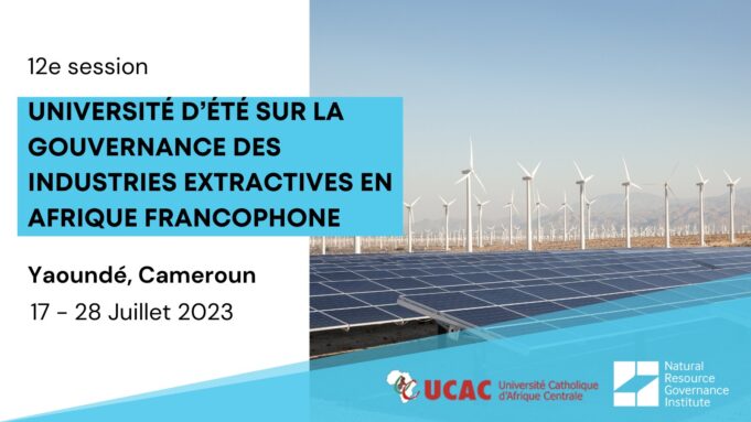 Yaoundé: Training on the Transparent Management of Extractive Resources in Africa from 17-28 July 2023