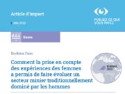 Burkina Faso: How taking women’s experiences into account has helped to bring about change in a mining sector traditionally dominated by men