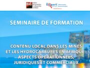 Training seminar on local content in the mining and hydrocarbons sectors
