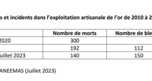 Exploitation artisanale de l’or : 632 morts enregistrés entre 2010 et 2023