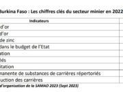 Burkina Faso: Key figures for the mining sector in 2022