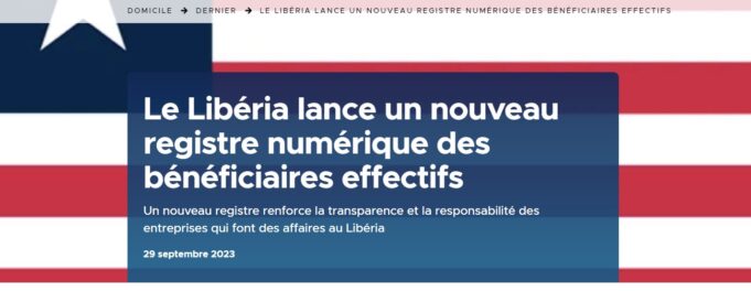 Transparency in the extractive industries: Liberia launches a new digital register of beneficial owners