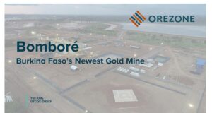 Orezone Bomboré : La production de 4,399 tonnes d’or vendue à 163 milliards FCFA en 2023