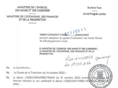 Burkina Faso : Un guide d’utilisation du Fonds minier de Développement local adopté