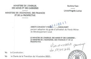 Burkina Faso : Un guide d’utilisation du Fonds minier de Développement local adopté