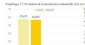 Burkina Faso : 56,857 tonnes d’or industrielles produit en 2023