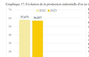 Burkina Faso : 56,857 tonnes d’or industrielles produit en 2023