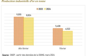 Burkina Faso : La production est de 8,824 tonnes d’or entre janvier et février 2024