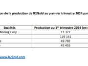 Mali : La mine de Fekola a produit 52% de l’or de B2Gold Corp au premier trimestre 2024