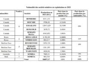 Sociétés minières :05 canadiennes sur 12 présentes au Burkina Faso, contre 3 Burkinabè en 2023