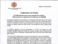 Minerais stratégiques : La Côte d’Ivoire va exploiter le coltan bientôt