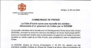 Minerais stratégiques : La Côte d’Ivoire va exploiter le coltan bientôt