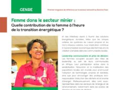 #Femme_dans_le_secteur_minier : Quelle contribution de la femme à l’heure de la transition énergétique ?