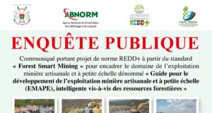 COMMUNIQUE : PROJET DE NORME REDD+ A PARTIR DU STANDARD « FOREST SMART MINING » POUR ENCADRER LE DOMAINE DE L’EXPLOITATION MINIERE ARTISANALE ET A PETITE ECHELLE DENOMME « GUIDE POUR LE DEVELOPPEMENT DE L’EXPLOITATION MINIERE ARTISANALE ET A PETITE ECHELLE (EMAPE), INTELLIGENTE VIS-A-VIS DES RESSOURCES FORESTIERES »
