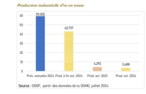 Burkina Faso: 42,7 tonnes d’or produites entre janvier et octobre 2024