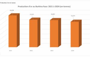 Burkina Faso : Baisse de la production d’or de 6,1% par rapport à 2023