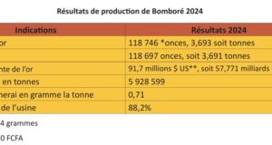 Orezone Bomboré : Une production de 3,693 tonnes d’or en 2024