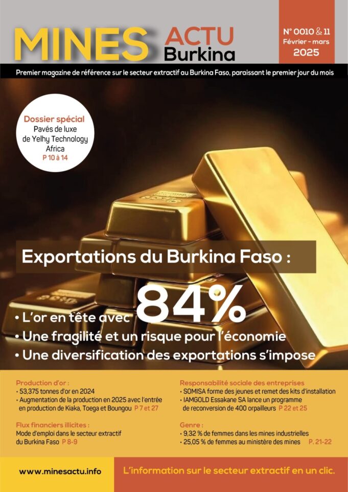 Le double numéro du Magazine Mines Actu Burkina (Février et Mars 2025) est disponible