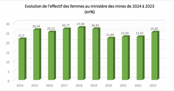 Genre dans le secteur minier : 25,05 % de femmes au ministère des mines en 2023 au Burkina Faso