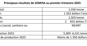 Burkina Faso : La mine de SOMISA a produit 1,556 tonne d’or au premier trimestre 2025