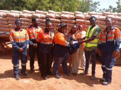 Faso Mêbo : EPC Burkina, un sous-traitant minier, apporte une contribution de 20 tonnes de ciment
