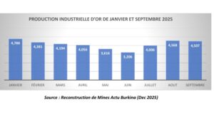 Burkina Faso : La hausse du cours de l’or va compenser la baisse de la production industrielle d’or en 2025