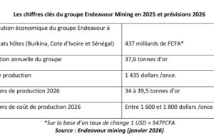 Endeavour Mining : Une contribution économique de 437 milliards de FCFA à ses 3 pays hôtes en 2025