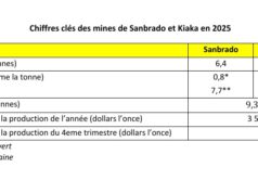 Burkina Faso : La mine de Kiaka a produit 2,6 tonnes d’or en 2025