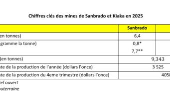Burkina Faso : La mine de Kiaka a produit 2,6 tonnes d’or en 2025